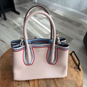 Kate Spade New York Eva Embroidered Small Satchel – Warm Beige